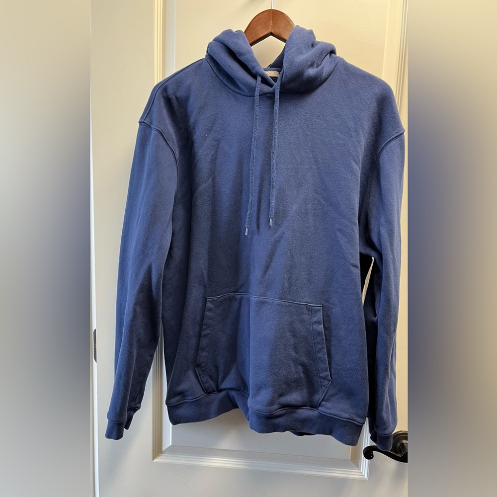 GAP Men’s Size Large Blue Cotton Hooded Sweatshirt Hoodie